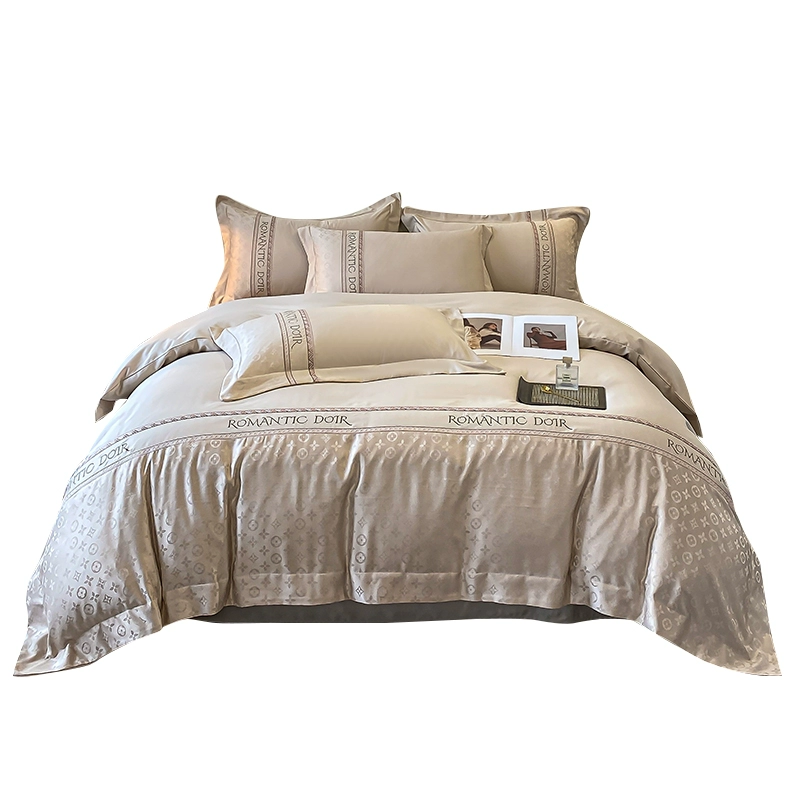 Шёлковый летний простынь? duvet cover, set, bedspread, light luxury style, high-quality style, 4 piece set