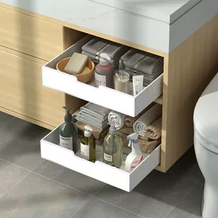 Ultra-thin Drawer Kitchen Cabinet with Pull-Out Spice Baskets for Deep Narrow Storage Organizer