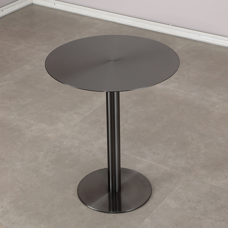 Black titanium round table