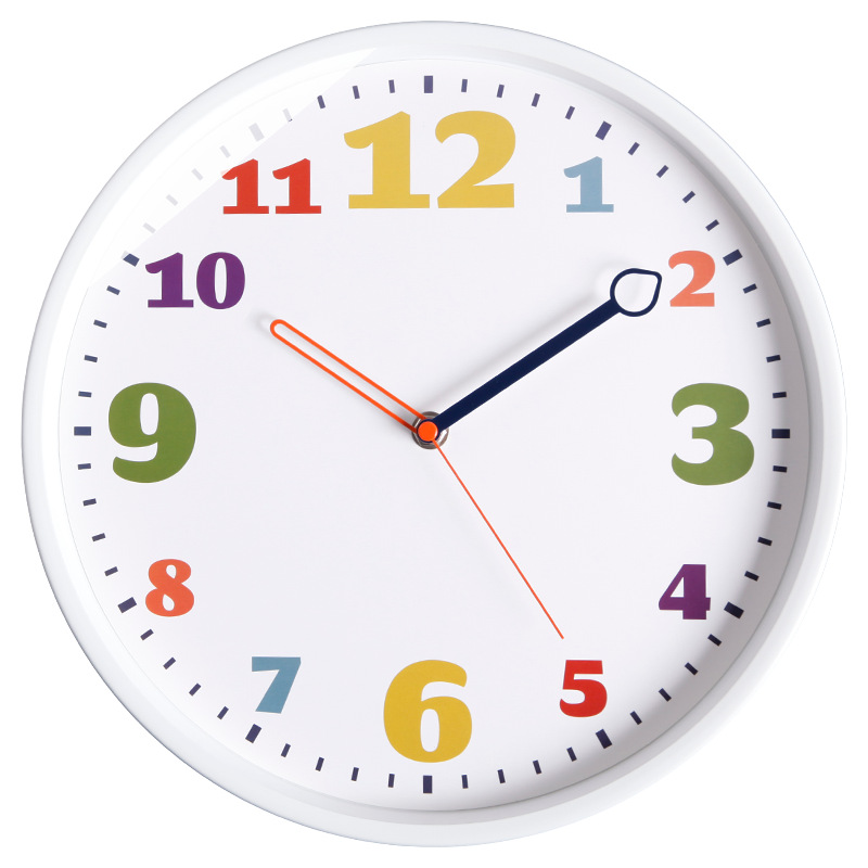 Reloj de pared silencioso sin perforación en la habitación de los niños TQJ