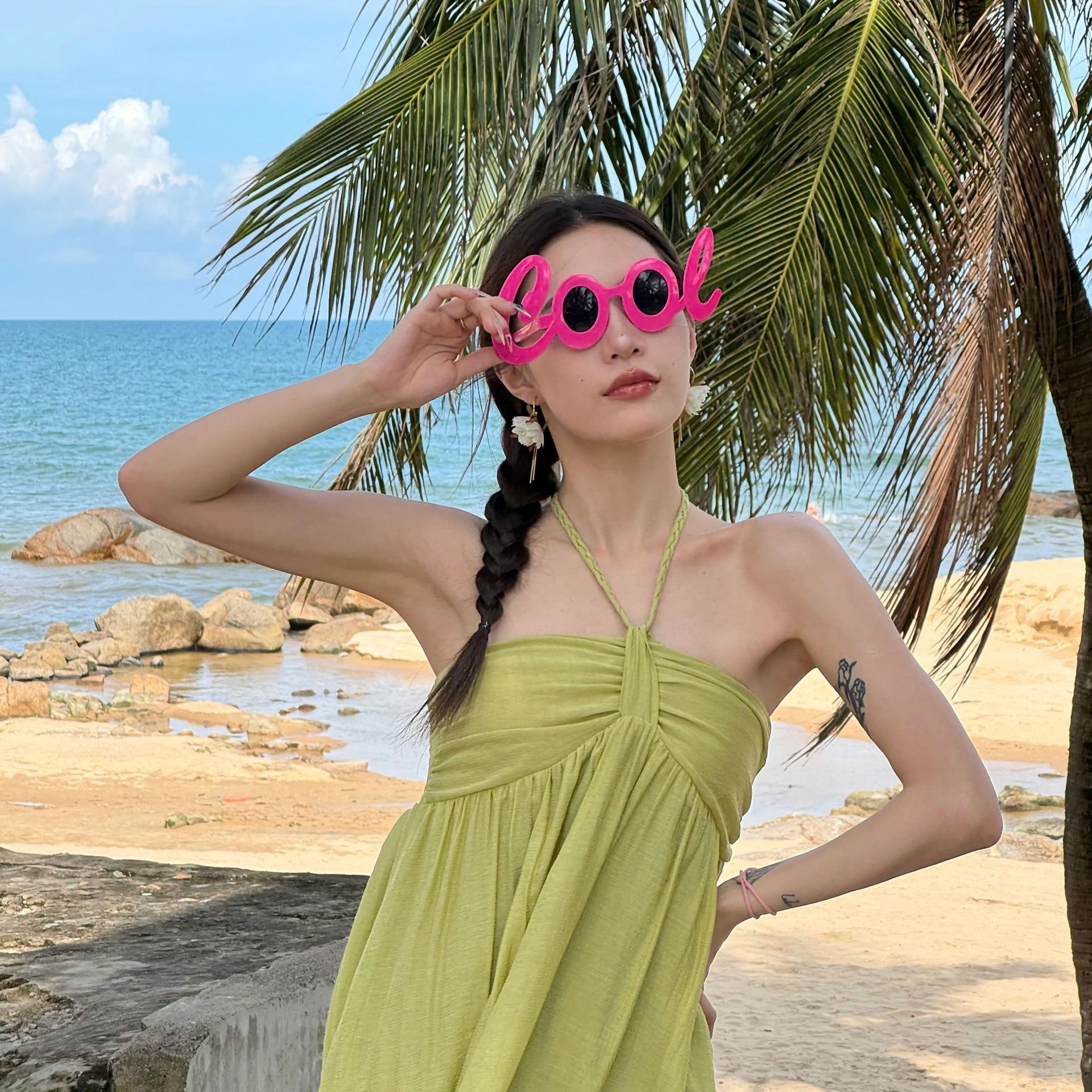 Gafas de Fiesta con Temática Hawaiana, ABS, Divertido, Decorativo, para Fiestas en la Playa y Festivales de Música