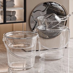 バケツ家庭用透明純水バケツ貯水蓋付き携帯式シャンプーバケツ高颜値大サイズ洗濯バケツ