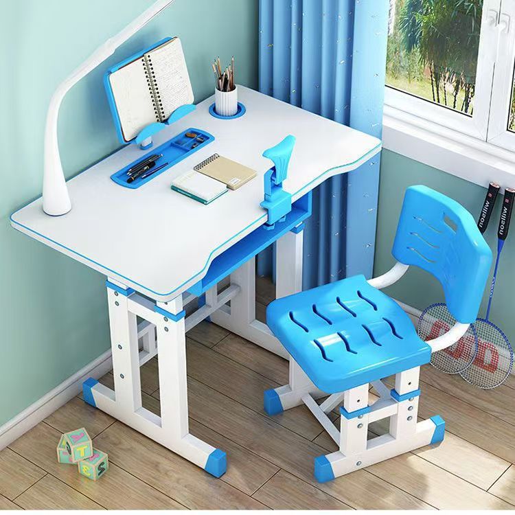 Children's Study Table and Chair Combination Set for Boys and Girls Writing Desk for Primary and Secondary School Students Home Desk Can Be Lifted