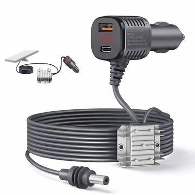 12V/24V-dən 30V 3.5A-ə DC Rəqəmsal Ekranlı Avtomobil Siqaret Yandırıcı Kabeli