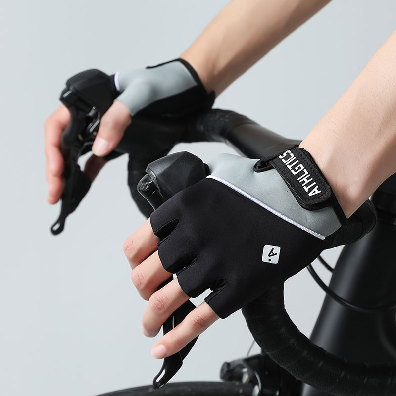 Unisex Sports Fitness Gloves, Non Slip, Air Cushion, Shock Absorbing, Half-finger, For Weightlifting, Yoga, Ice Silk, Breathable, Wear Resistant_desvips.com