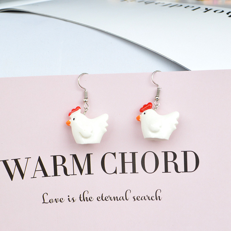 1 Pair Quantity Daily Occasion 1 Pair Cartoon Style Animal Resin Plating Women's Drop Earrings