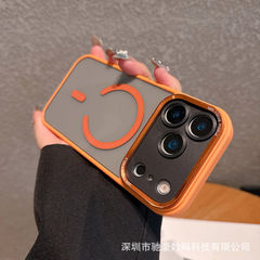 鹰眼磁吸适用iPhone17promax精孔防摔手机壳苹果16金属镜头PC套15