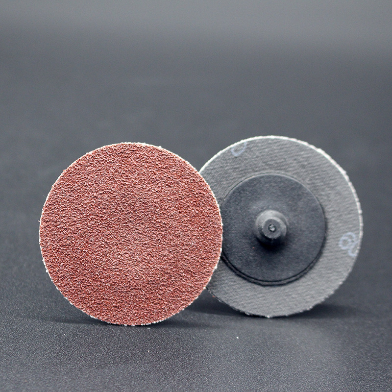 螺旋砂碟锁扣转聚纽扣砂碟金属行业表面抛光50MM砂皮砂布碟