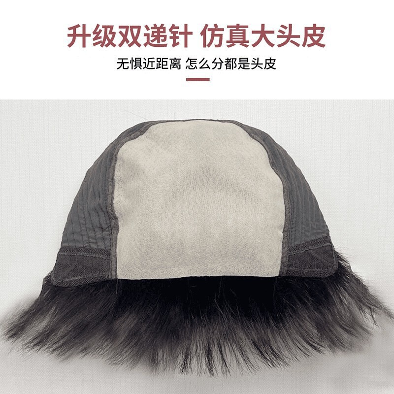 假发女短发时尚新款网红中老年妈妈短发减龄波波头全真人发假发套|undefined