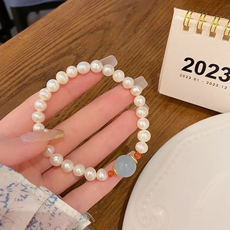 Pulseras de perlas de imitación de alta calidad para mujeres ins nicho de diseño de moda dulce pulsera de gran amiga super inmortal regalo de estudiante para mujeres