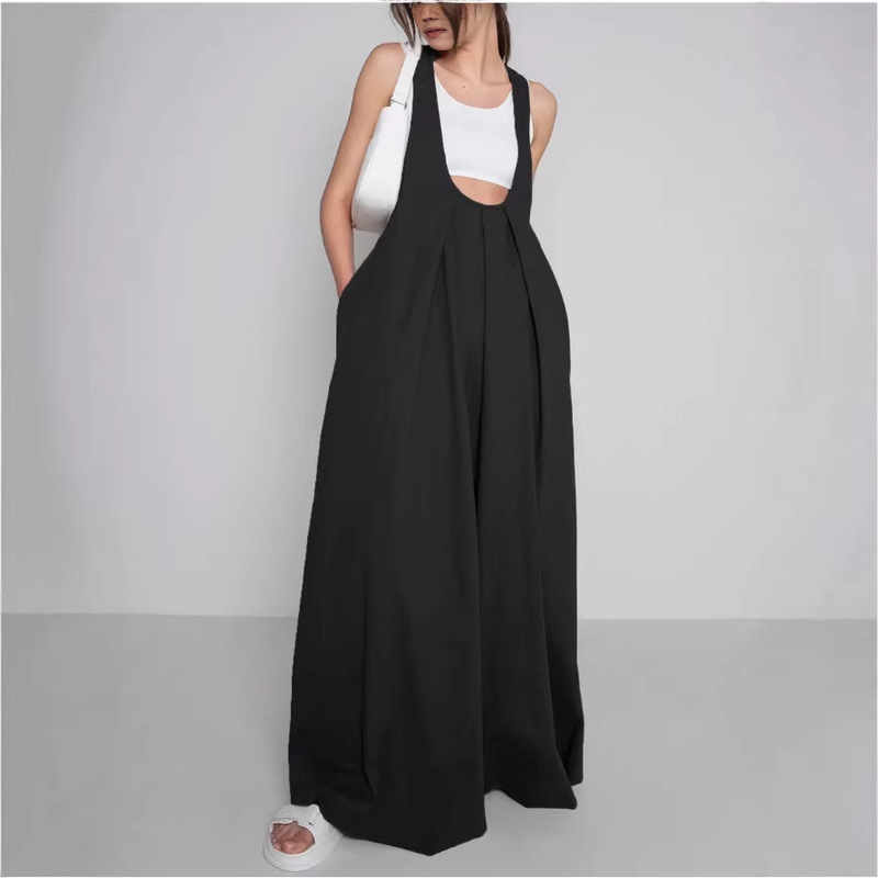Cross-Border European and American Independent Website Bohemian Style Summer Long U-Neck Tank Dress with Loose Waist Cross-Border European and American Independent Website Bohemian Style Summer Long U-Neck Tank Dress with Loose Waist