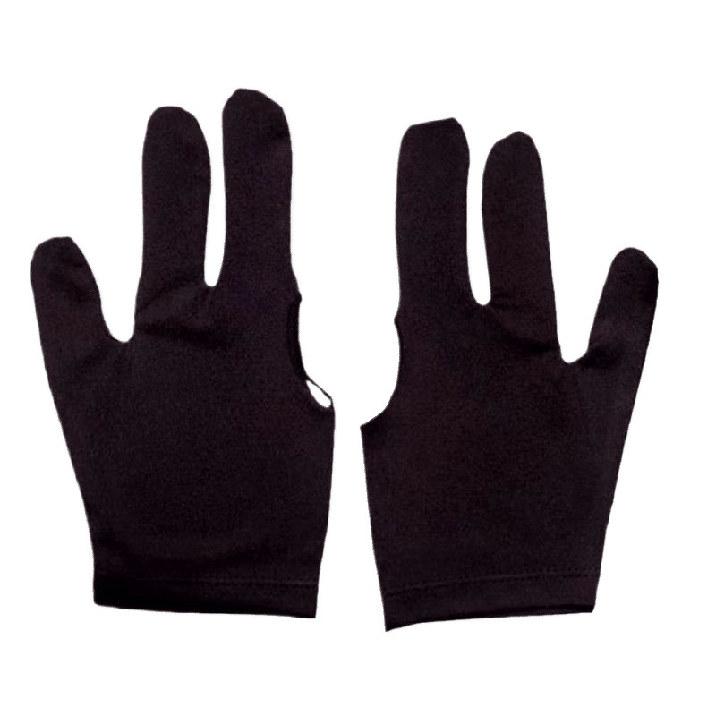 Gran por mayor billar guantes de dedo abierto de correo desechable tres dedos sala de billar hombre y mujer vales de entrada