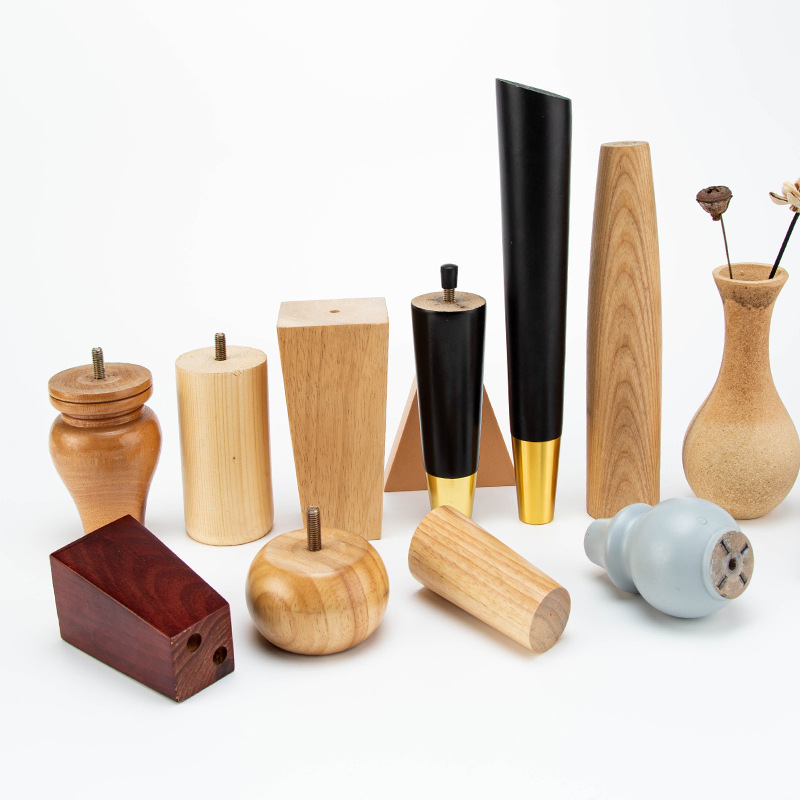 Wholesale sofa round wood legs support legs solid wood solid wood legs table legs solid wood color furniture legs coffee table legs wooden legs cabinet legs 2