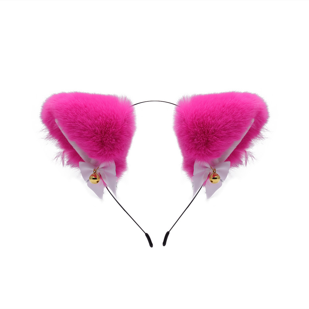 Diadema de orejas de gato con campana, cosplay y accesorios festivos