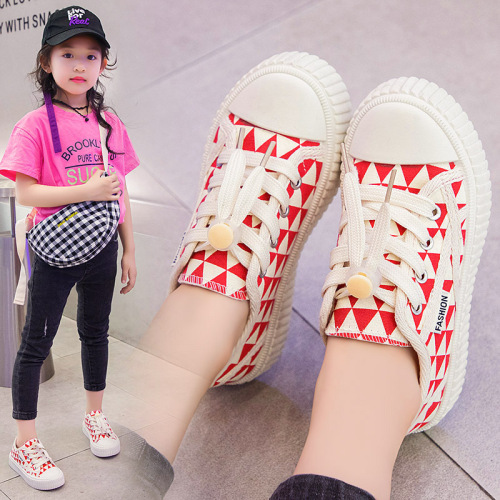 New style sneakers for boys and girls  spring and summer comfortable and breathable trendy medium and large children's canvas shoes casual shoes children's shoes