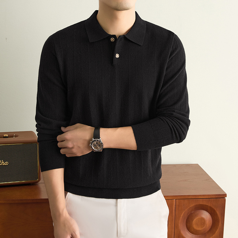 New autumn and winter styles: fashionable, loose-fitting, casual knit sweaters for men, versatile collared pullovers New autumn and winter styles: fashionable, loose-fitting, casual knit sweaters for men, versatile collared pullovers