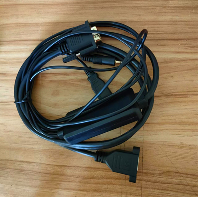 VGA转DP母带耳朵+供电+音频转接线主机接插VGA DP接插显示器单向