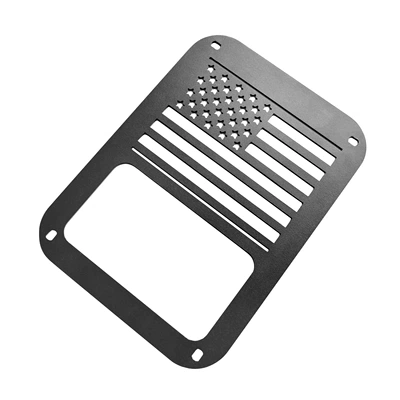 Cross-Border Applicable 2007-2018 Jk Car Tail Lens (American Flag) Taillight Cover Modification Factory Wholesale (Tail light) - black-jk-tail-light-piece-american-flag