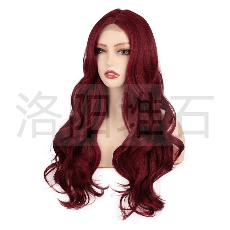 Wig European and American Ladies Wig Front Lace Chemical Fiber Big Wave Long Curly Wig Wigs Small Lace Wig Head Coverpicture4