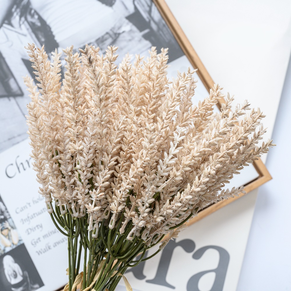 Factory Small Grain Ear Arrangement Grass Artificial Flower Fake Plant Wholesale Wedding Decoration INS Style Cross-border YC1082