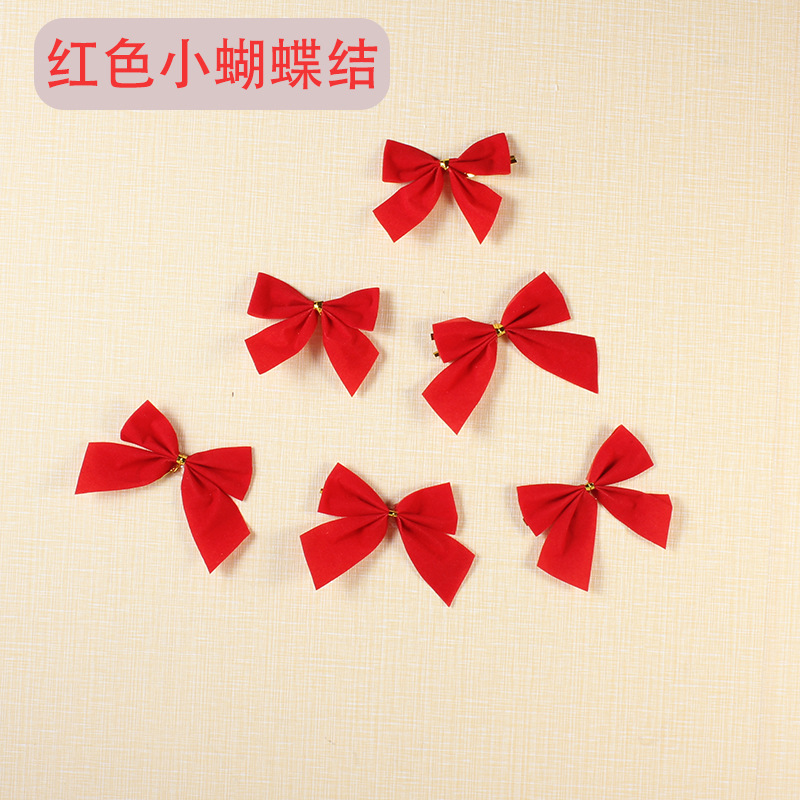 Navidad arco árbol de Navidad colgante de oro y plata 5cm un paquete de 12 envases de cartón rojo arco Decoración