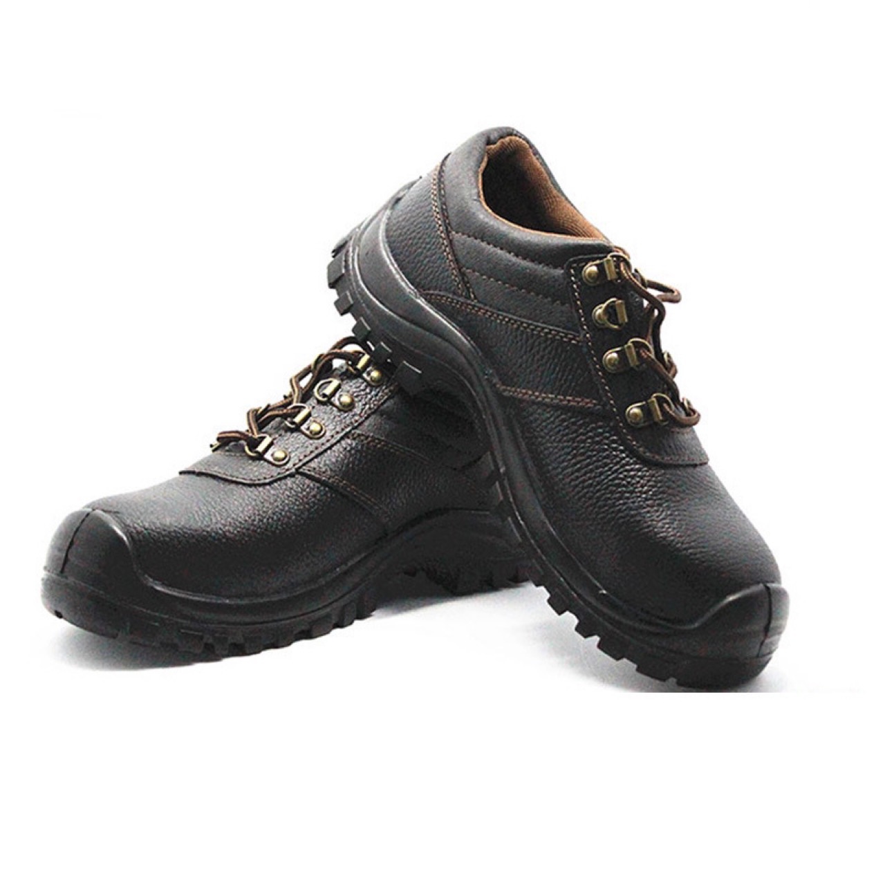 赛狮 S100 防砸PU大底耐磨劳保鞋 透气防臭防滑牛皮低帮安全鞋