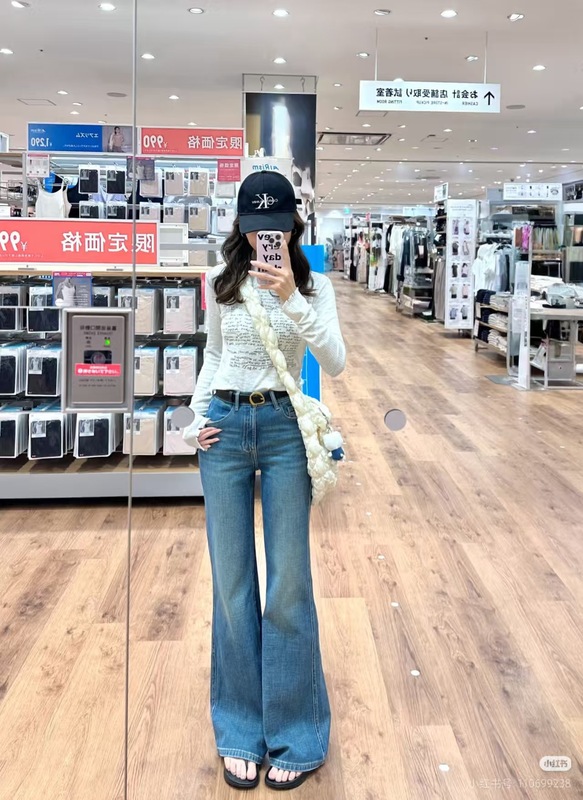 裤王四面弹微喇叭牛仔裤女简约穿搭2025秋季爆款时髦微喇叭牛仔裤|undefined