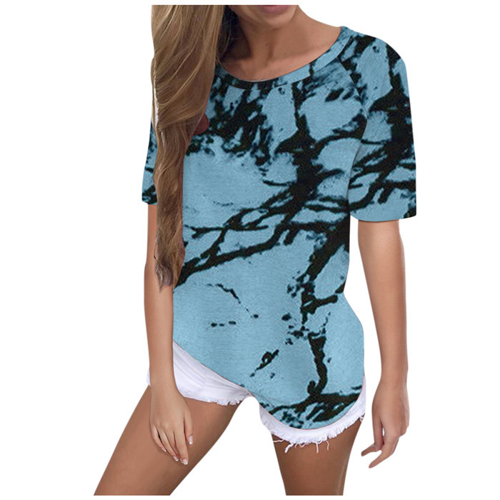 Tie Dye Printed Short-Sleeved T-Shirt NSYHY106406