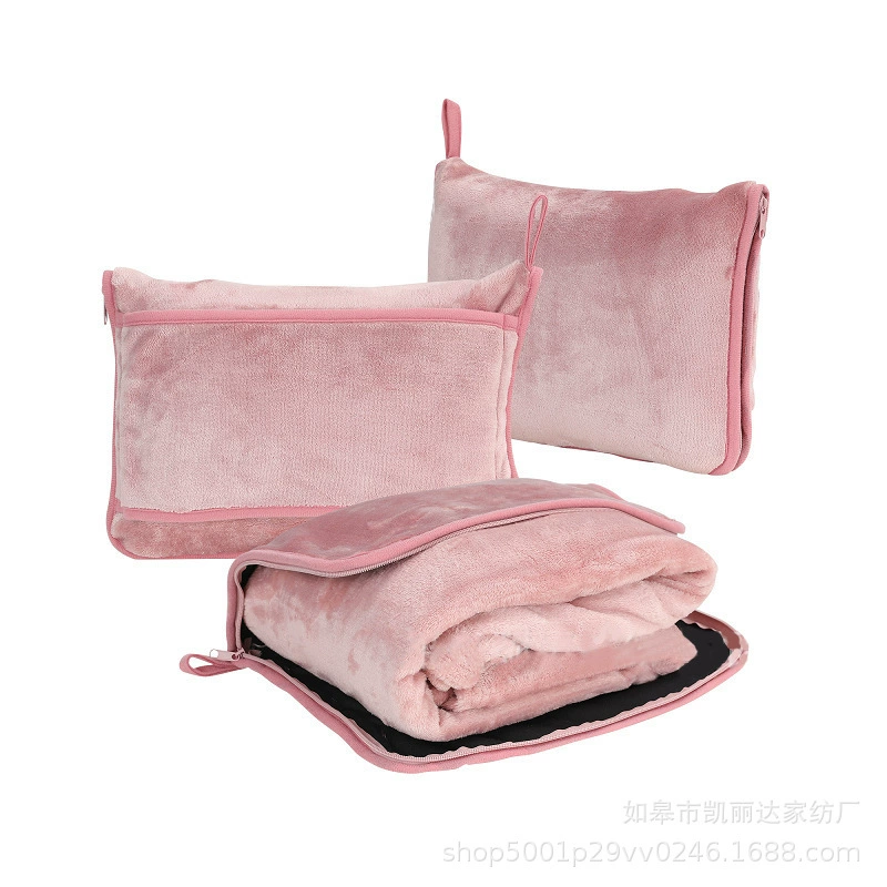 Одеяло для путешествий через границу, одеяло «два в одном», 90% off сложения, сумка для самолета, многофункциональное одеяло с подушкой для автомобиля, фланелевое одеяло для отдыха