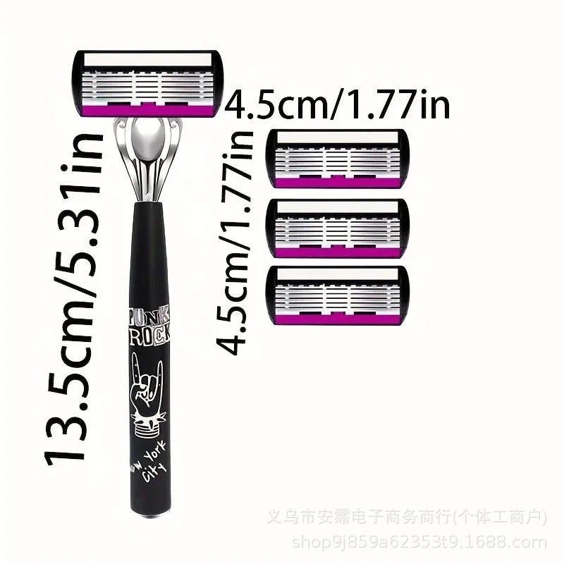 跨境现货六层刀片女士刮毛刀头六层手动剃须刀片刮胡刀头6层外贸|undefined