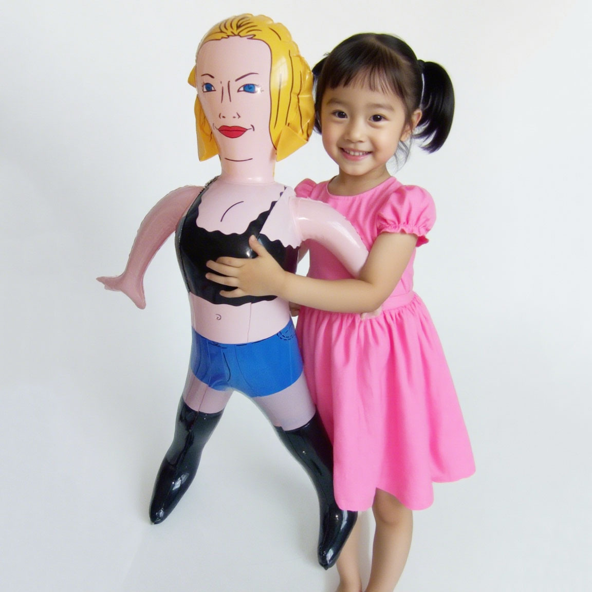 PVC inflatable cartoon girl toy doll miniature model educational character