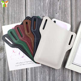 现货皮革挂腰手机袋复古便携式手机保护皮套男士户外运动工具腰包