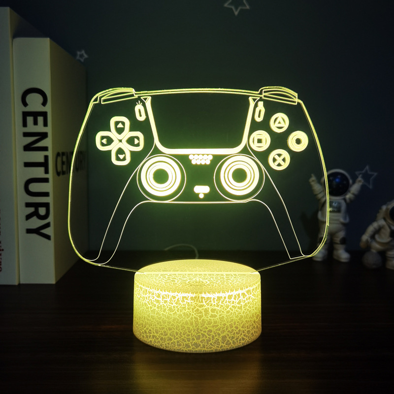 Lámpara 3D decorativa estilo gaming con diseño de mando