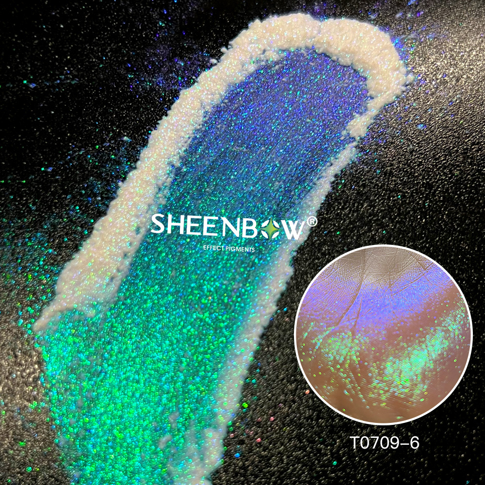 光学高纯变色龙高光闪粉彩虹霓虹粉鑫铂幻彩眼影炫彩无基材偏光粉