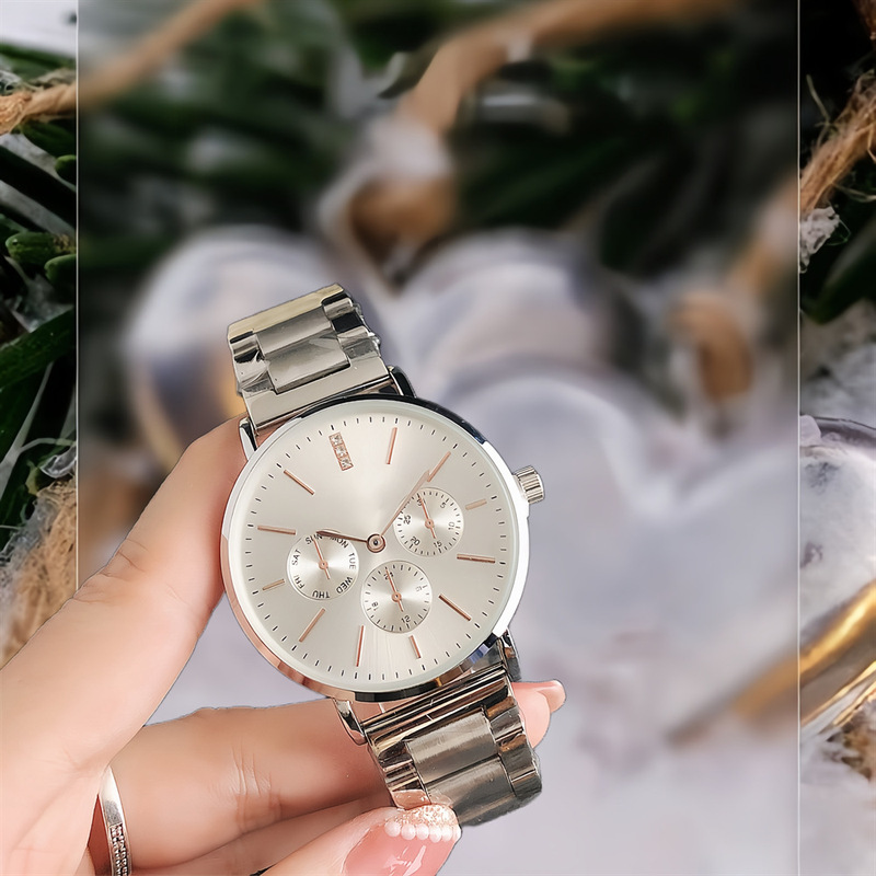 Multifunctional Three-eye Six-pin Chronograph Quartz Watch Men's Watch Casual Fashion Waterproof Large Dial Cross-border Wristwatch