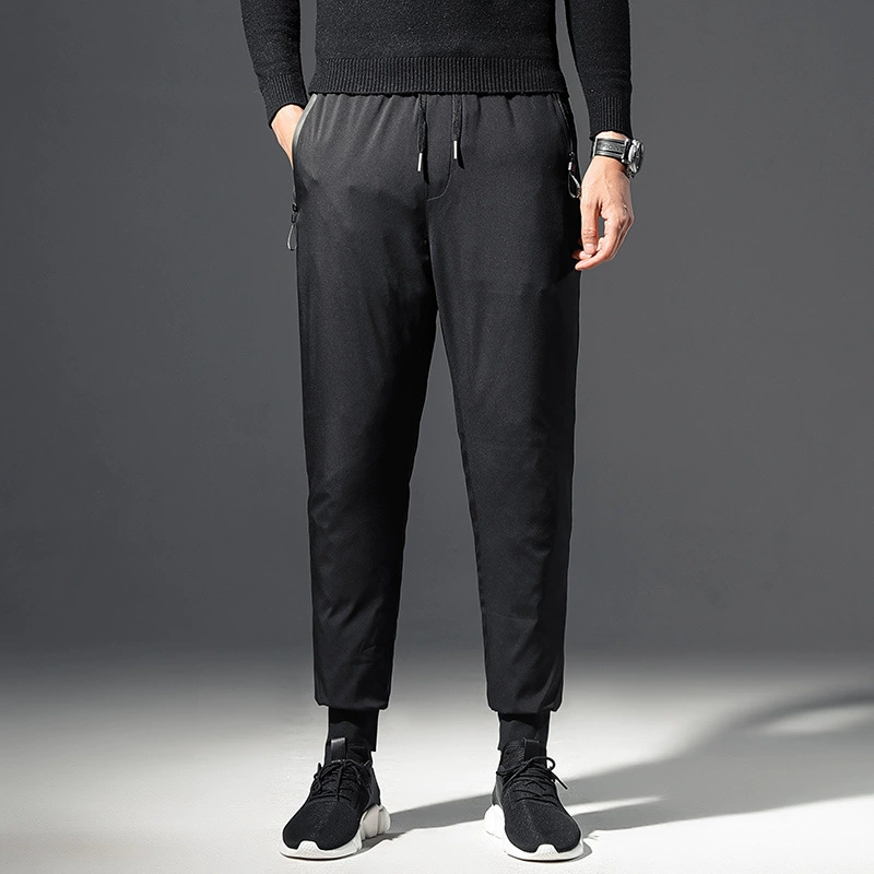 Пуховые брюки в прямом эфире носить холодные спортивные брюки зимой толстые и ветрозащитные 90 белых утиных бархатных брюков можно открыть