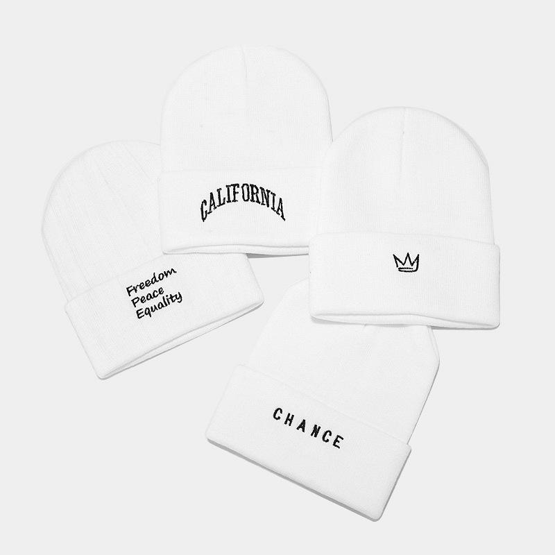 126g Weight Wool Cap Hats Type Daily Occasion Acrylic Material Letter, Rose Pattern Autumn Season Women'S Gender Embroidery Design Fashion Style Crimping Rim Women's Fashion Letter Rose Embroidery Crimping Wool Cap 3