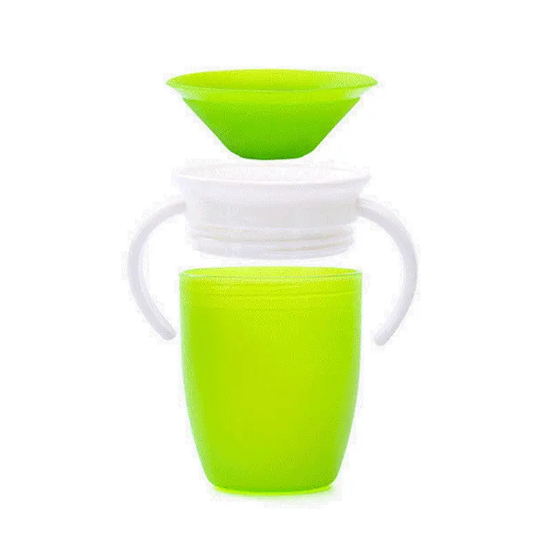 食品级硅胶儿童水杯宝宝学饮杯婴幼儿防呛杯带手柄喝水杯母婴用