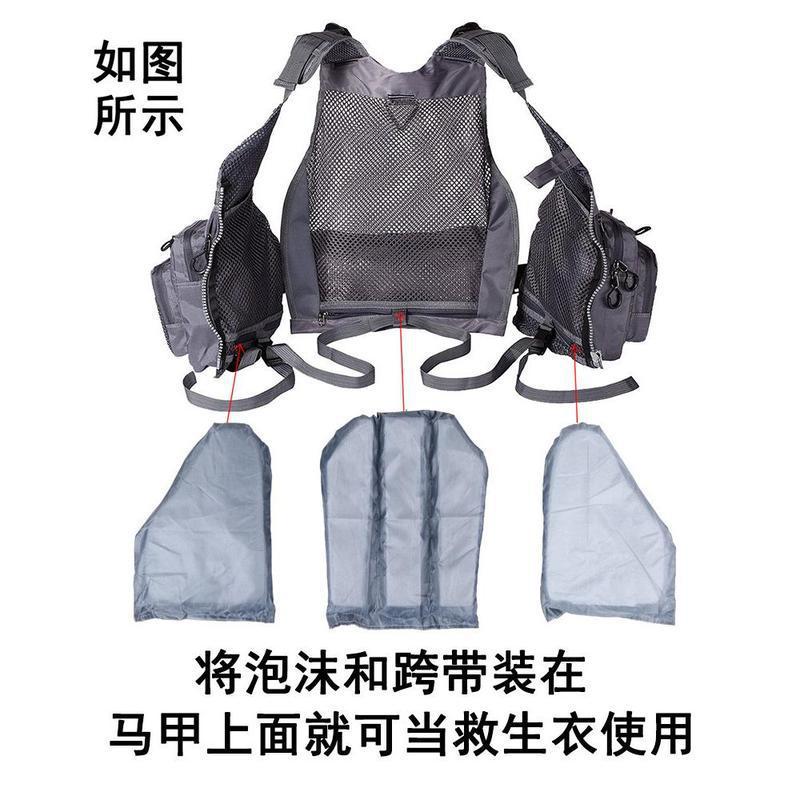 A3102 代发速卖通跨境新款救生衣钓鱼用泡沫和背带 硬