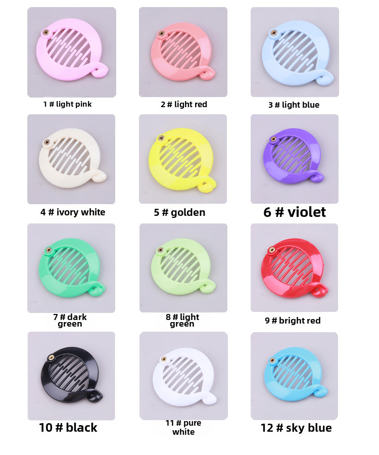 Fabrik direkt grenzüberschreitend gewidmet einfache einfarbig kleine runde clip bananenclip kunststoff fisch clip_voghion.com