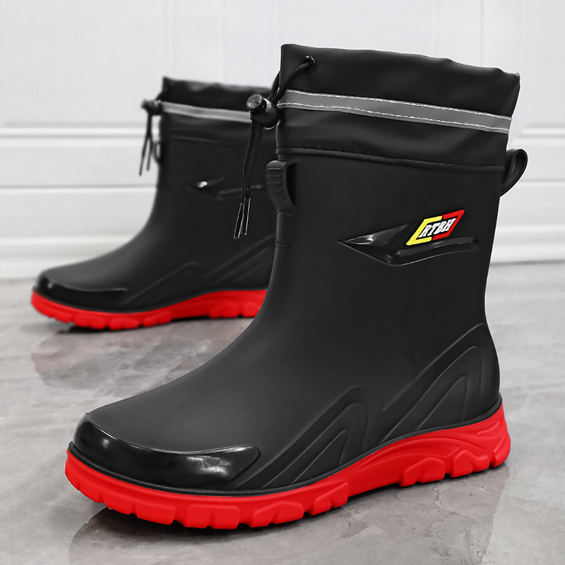 Botas de Lluvia de Caña Media para Hombre de PVC Impermeables y Ligeras image 7