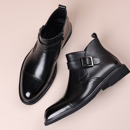 Chelsea boots, men's genuine leather business dress men's shoes, motorcycle knight short boots, men's retro British style men's boots