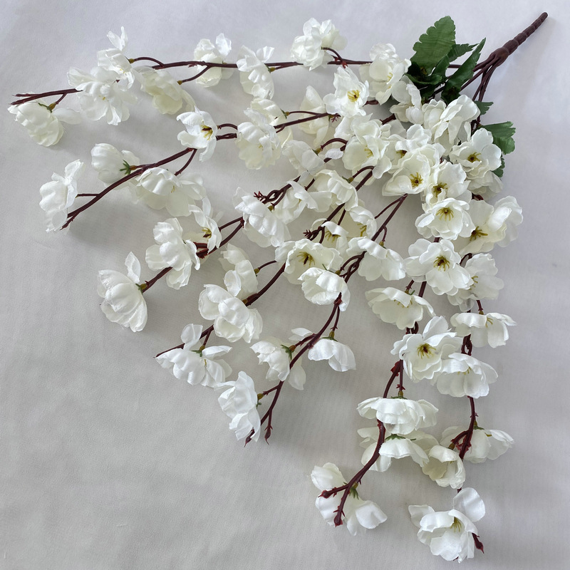 7-tenedor Flor de melocotón ingeniería jardinería conjunto flor artificial Flor de seda boda decoración interior mango artificial Flor de melocotón venta al por mayor