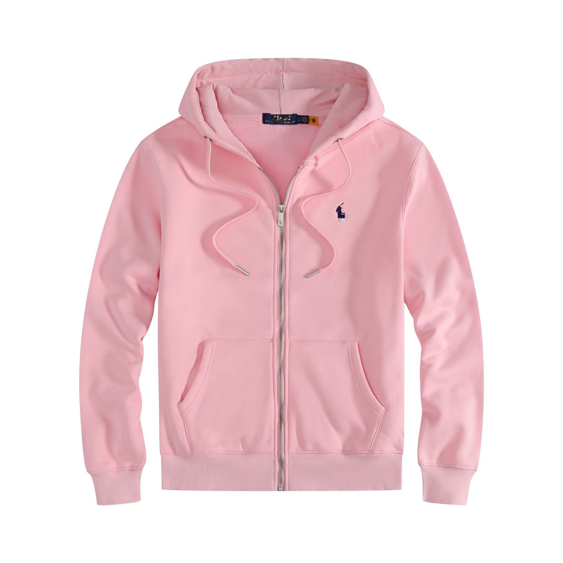 Zipper pink-sapphire blue label