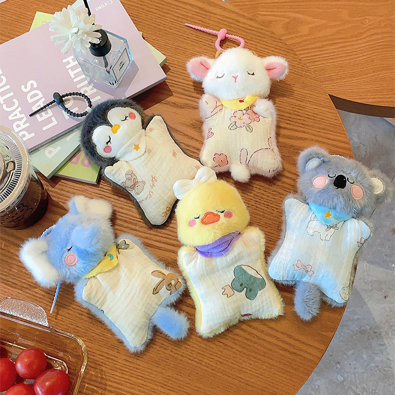 Trendy Stress-Relief Bean Bag Pendant Plush Toy Doll Squeeze Companion Hand Puppet Stuffed Toy Children's Gift
