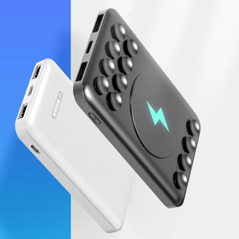 Mini compacto conveniente con energía portátil viaje al aire libre ventosa de teléfono móvil carga compartida inalámbrica puesta en marcha tres