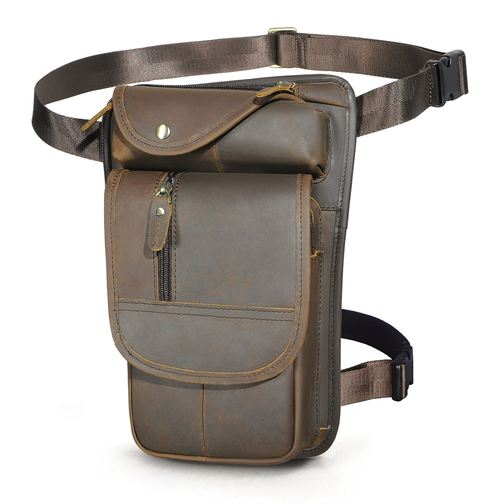 Leather retro mobile phone, camera, hip bag, belt bag