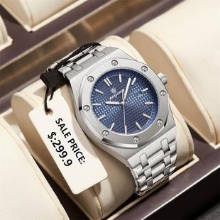 Swiss brand men's watch waterproof luminous fashion quartz watch live broadcast foreign trade hot model dropshipping 2025