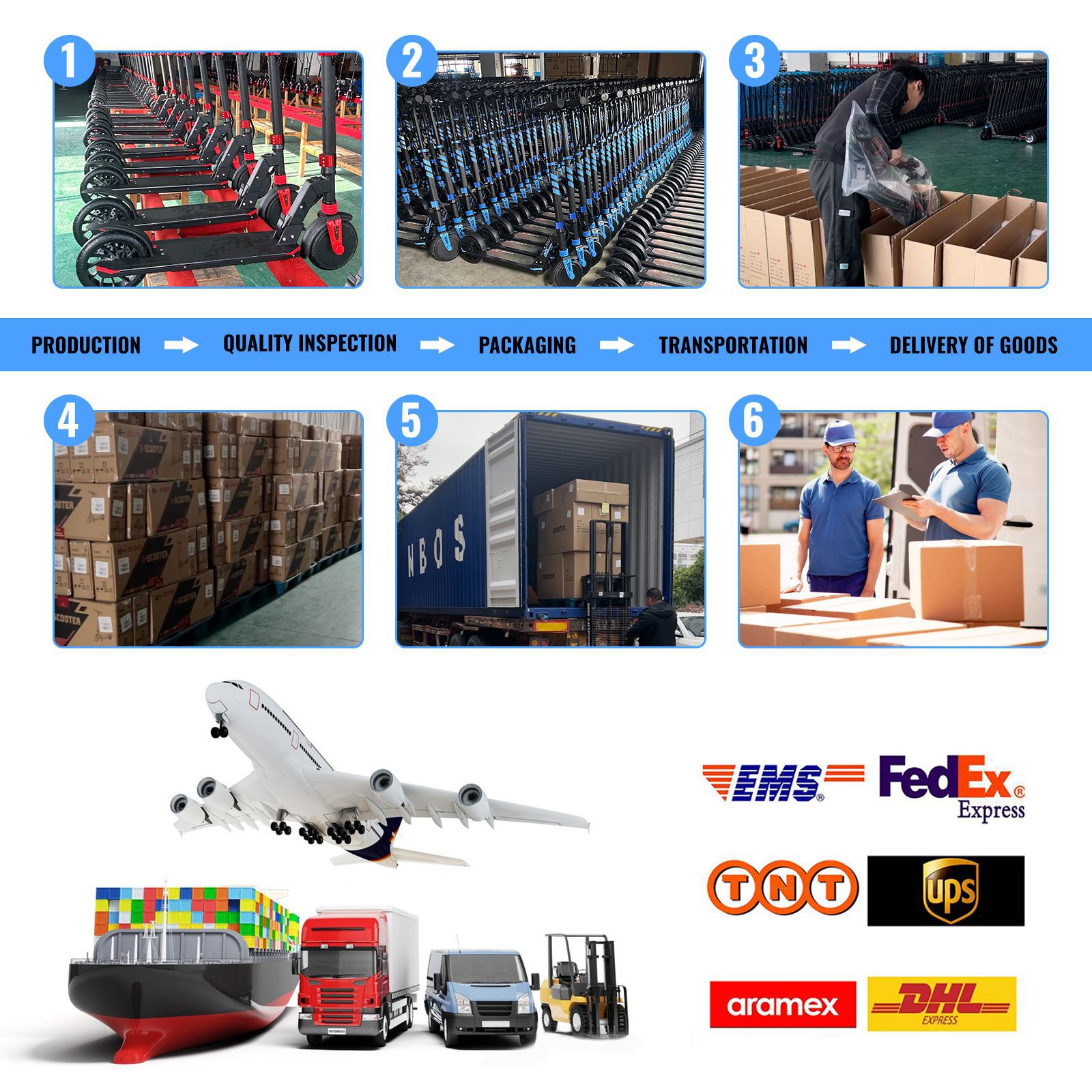 Electric scooter for adults, long range, front shock absorption, foldable, e-scooter, direct shipment from overseas warehouse