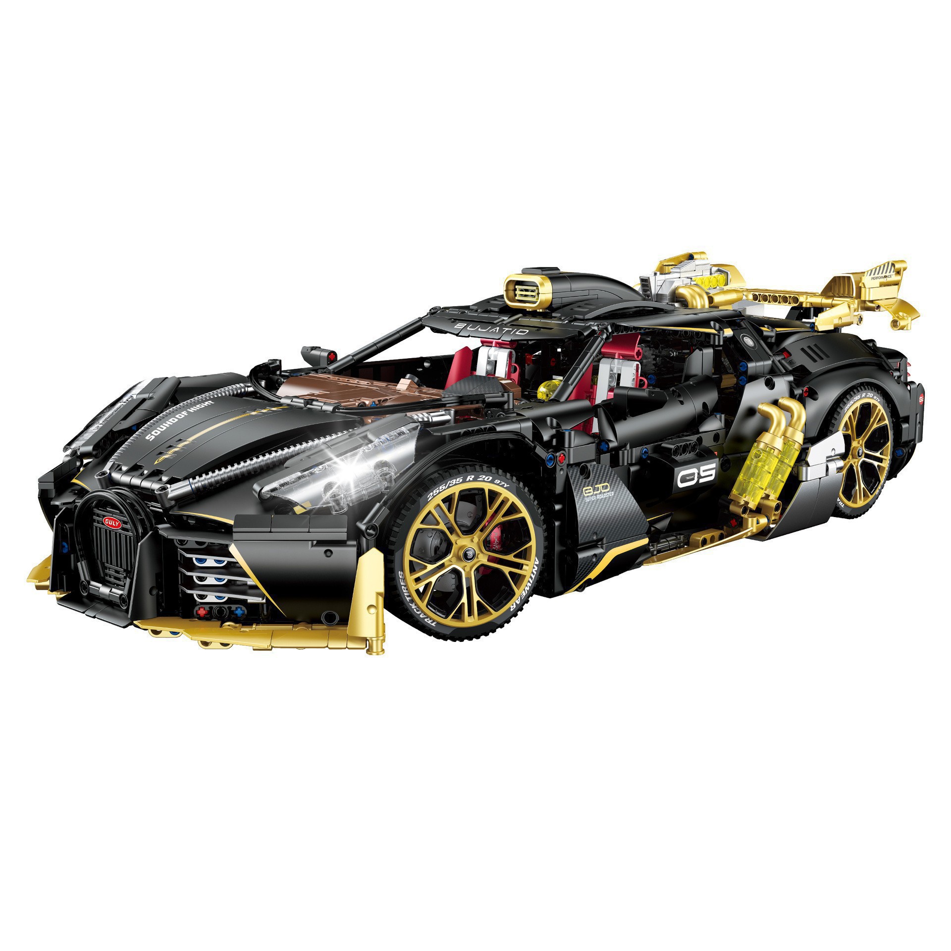 Guli10613 Bugatti Super Run series de automóviles deportivos de alta dificultad de ensamblaje de juguetes de ladrillos regalo para niños